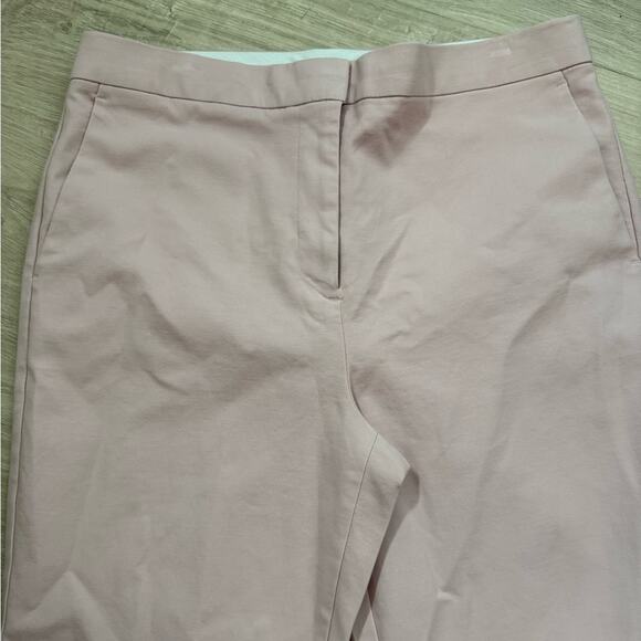 Ann Taylor High Rise Stretch Cotton Ankle Trouser Pants | Light Pink | 12 Tall - Picture 5 of 10
